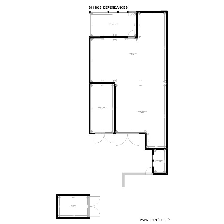 BI 11023. Plan de 24 pièces et 633 m2