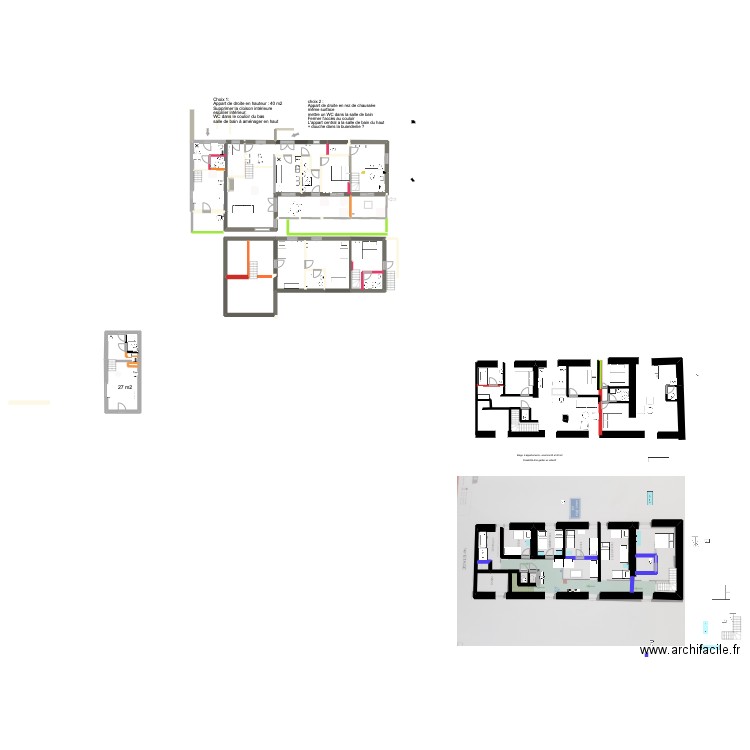 grande maison . Plan de 6 pièces et 82 m2