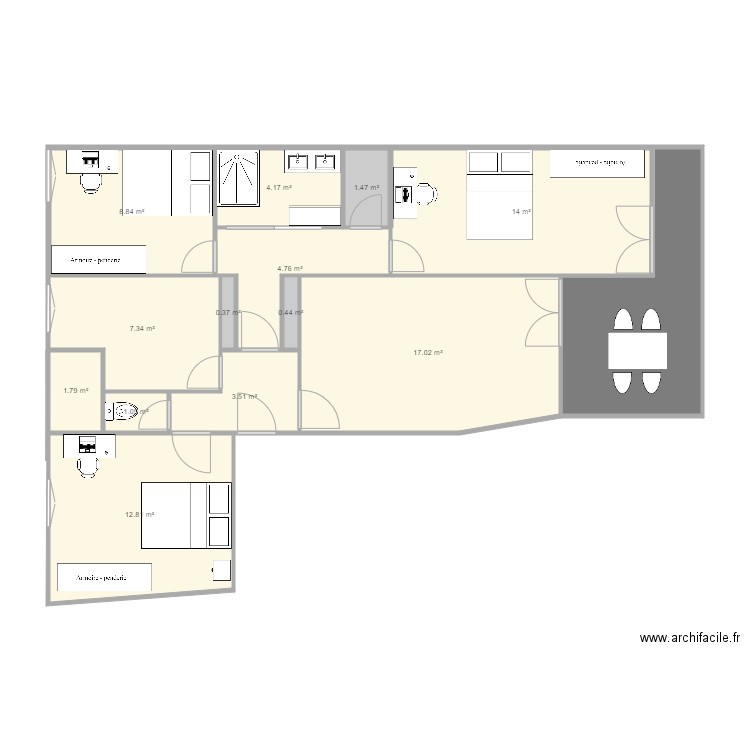 Projet Clara. Plan de 0 pièce et 0 m2