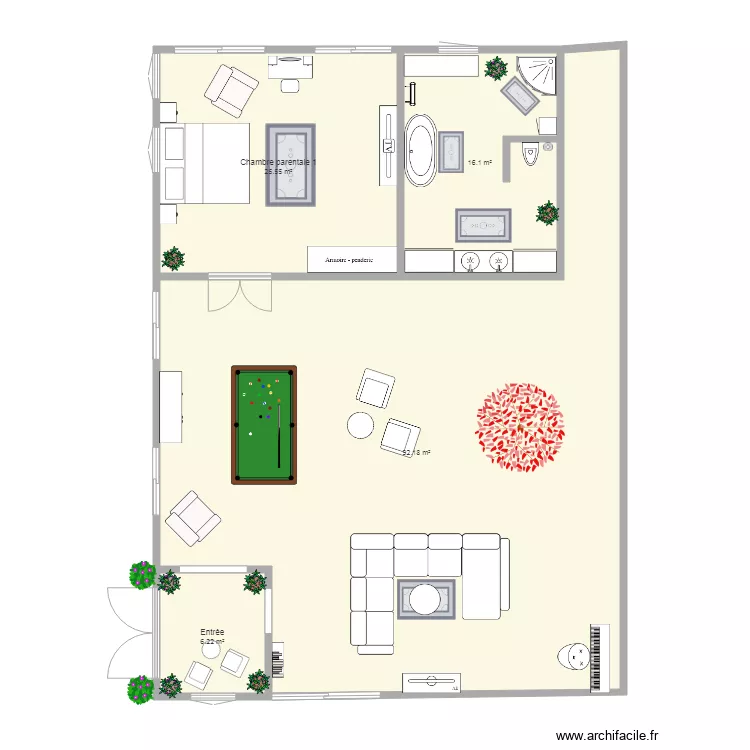 villa. Plan de villa. Plan de