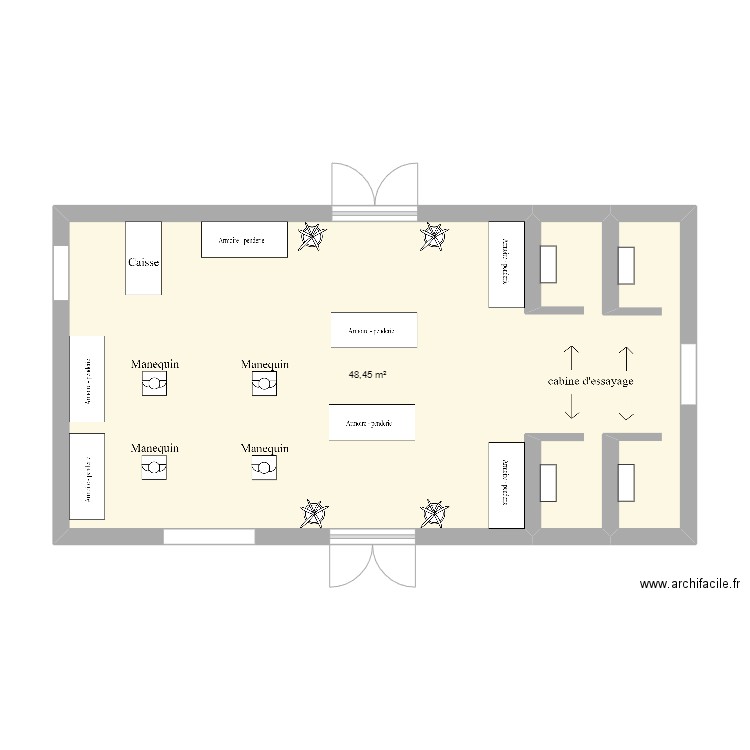Zara. Plan de 0 pièce et 0 m2