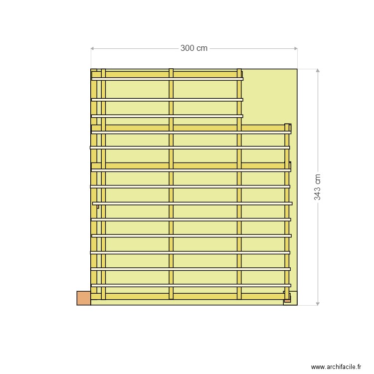 Pergola. Plan de 0 pièce et 0 m2