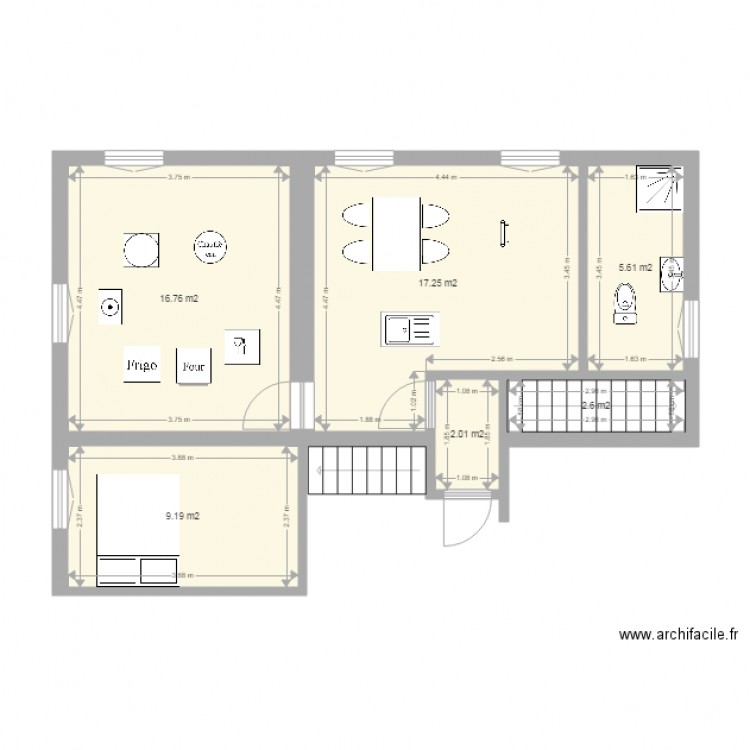 1 Etage Coop VERSION 2. Plan de 0 pièce et 0 m2