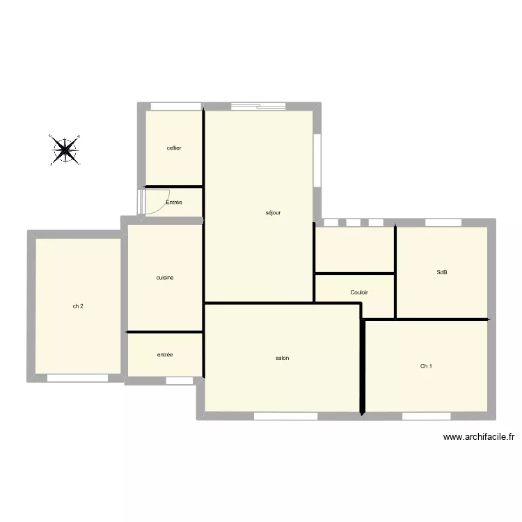 etude Bains Ygos. Plan de 