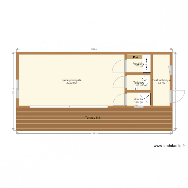 Lodge Jacuzzi sauna. Plan de 0 pièce et 0 m2