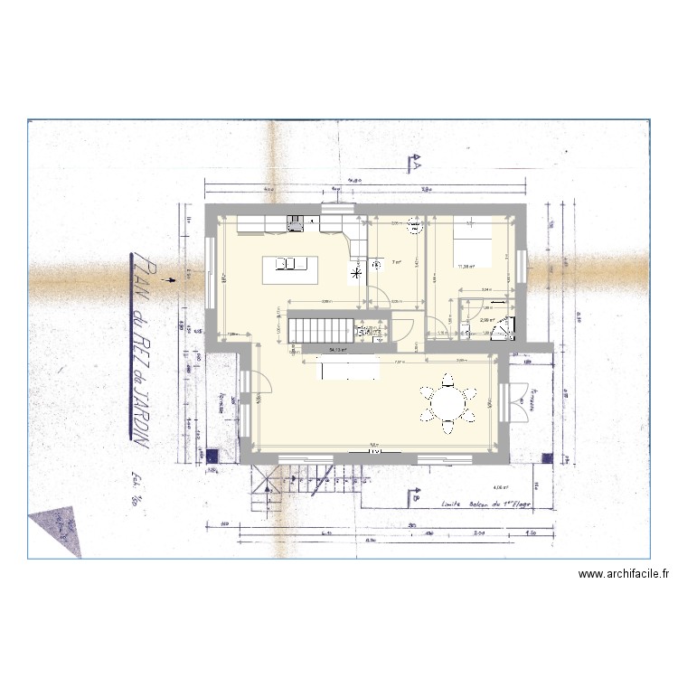 plan collet archi modif etage 5. Plan de 0 pièce et 0 m2