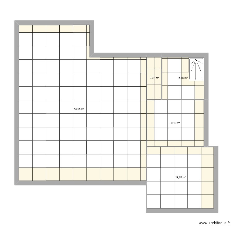 MAISON BOLLENE_RDC. Plan de 5 pièces et 95 m2