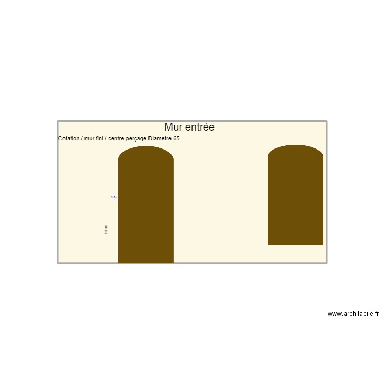 Mur entrée . Plan de 0 pièce et 0 m2