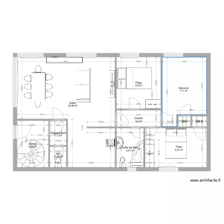 Maison Gevrey. Plan de 