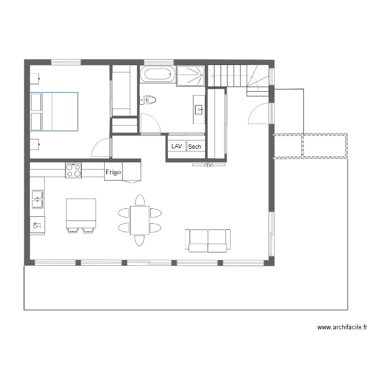 Agin Gendron RDC. Plan de 0 pièce et 0 m2