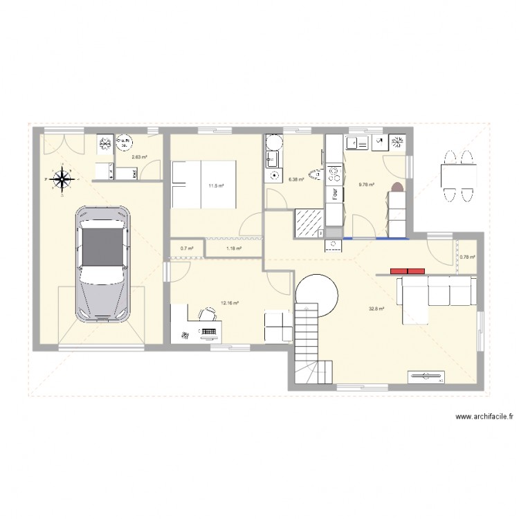 114M2. Plan de 0 pièce et 0 m2