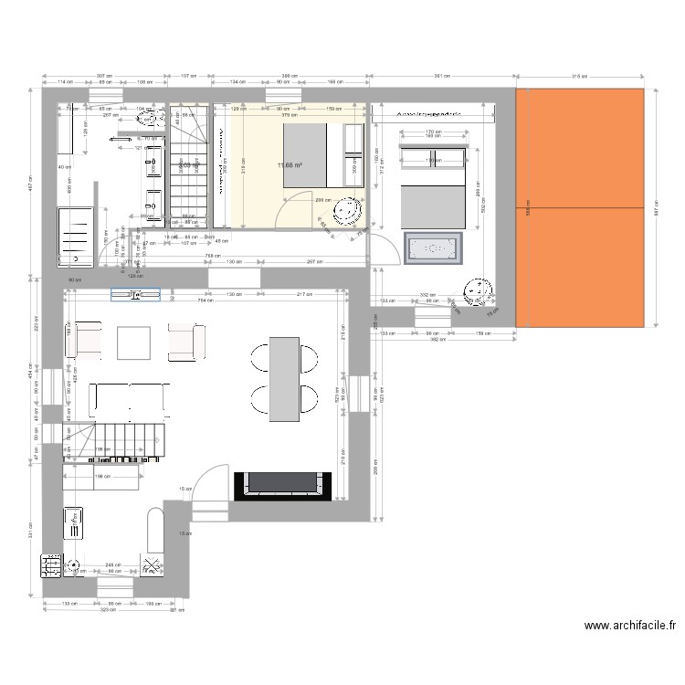 laboutiguette cotes ok. Plan de 0 pièce et 0 m2