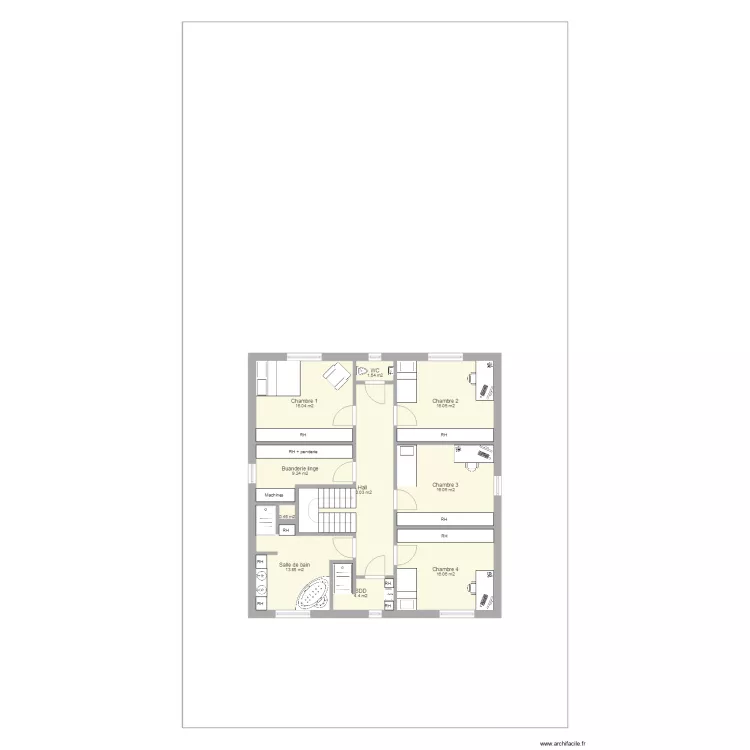 Maison Etage 8. Plan de 