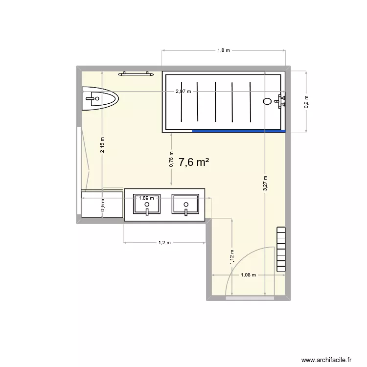 Raymond. Plan de 1 Pièce et 8 m² Raymond. Plan de 1 Pièce et 8 m²