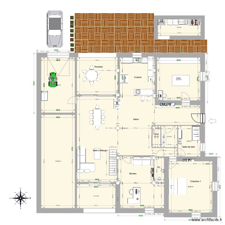 La Vergene Future V2. Plan de 10 pièces et 287 m2