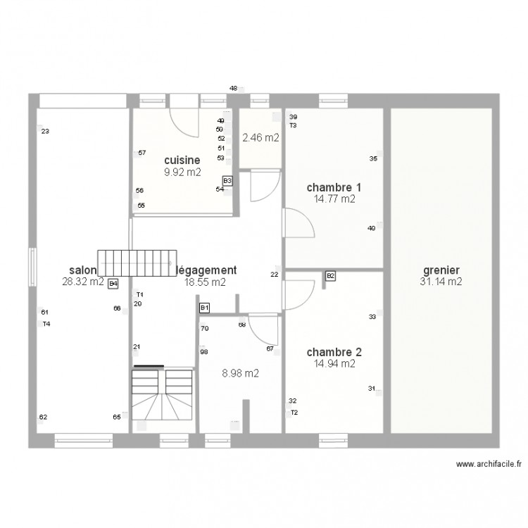 PdC 1 er Etage. Plan de 0 pièce et 0 m2