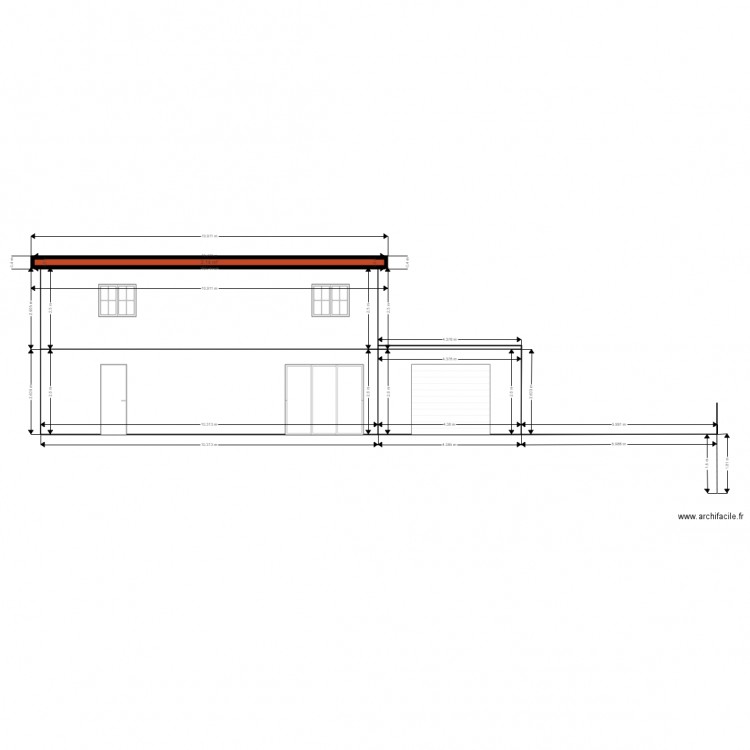 coupe. Plan de 0 pièce et 0 m2