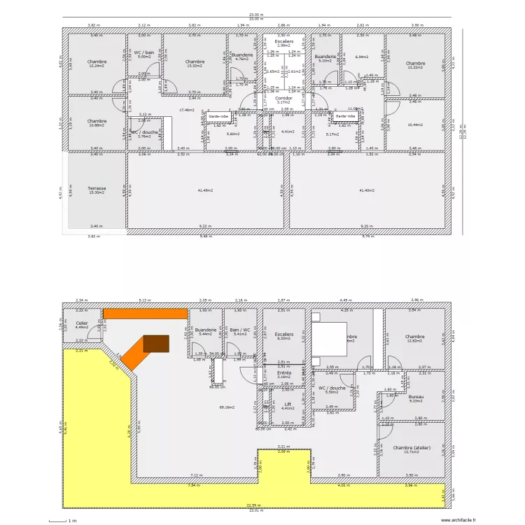 NEW Loveresse rez 4.5 et 3.5 attique. Plan de NEW Loveresse rez 4.5 et 3.5 attique. Plan de