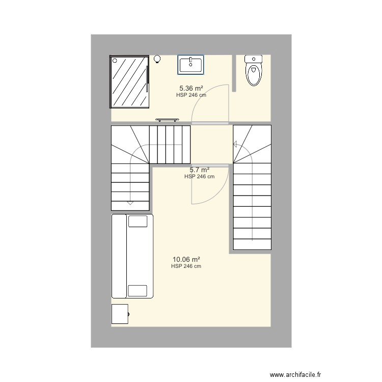 Le Rozel 1ere étage. Plan de 0 pièce et 0 m2