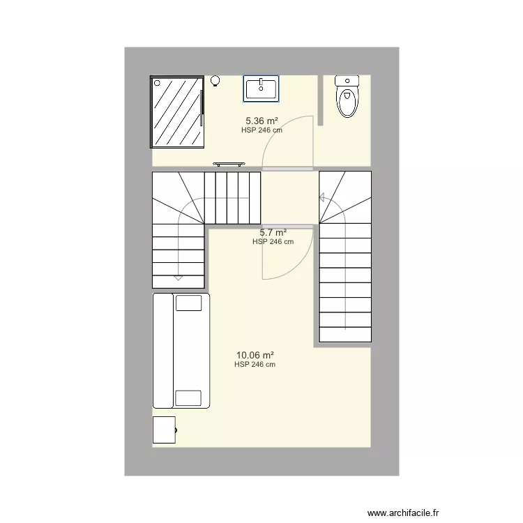 Le Rozel 1ere &eacute;tage. Plan de 
