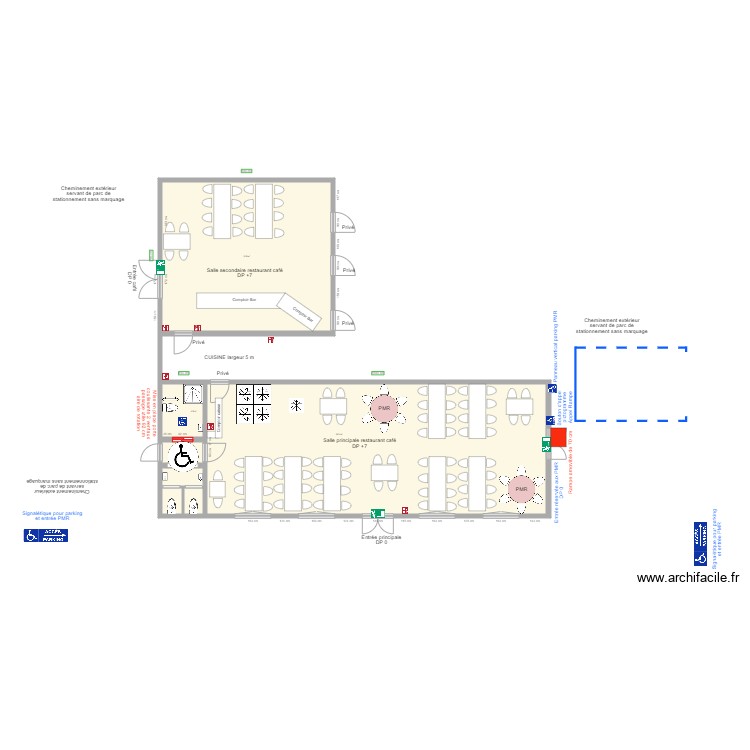 RESTAURANT DE LA GARE APRES TRAVAUX. Plan de 0 pièce et 0 m2