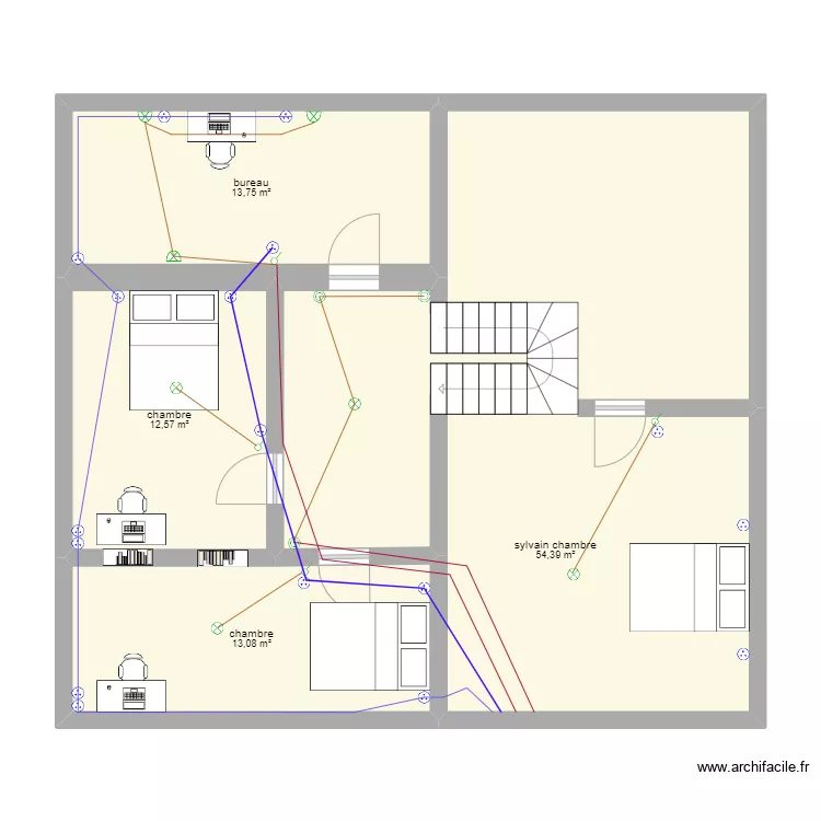 sylvain FF etage. Plan de 