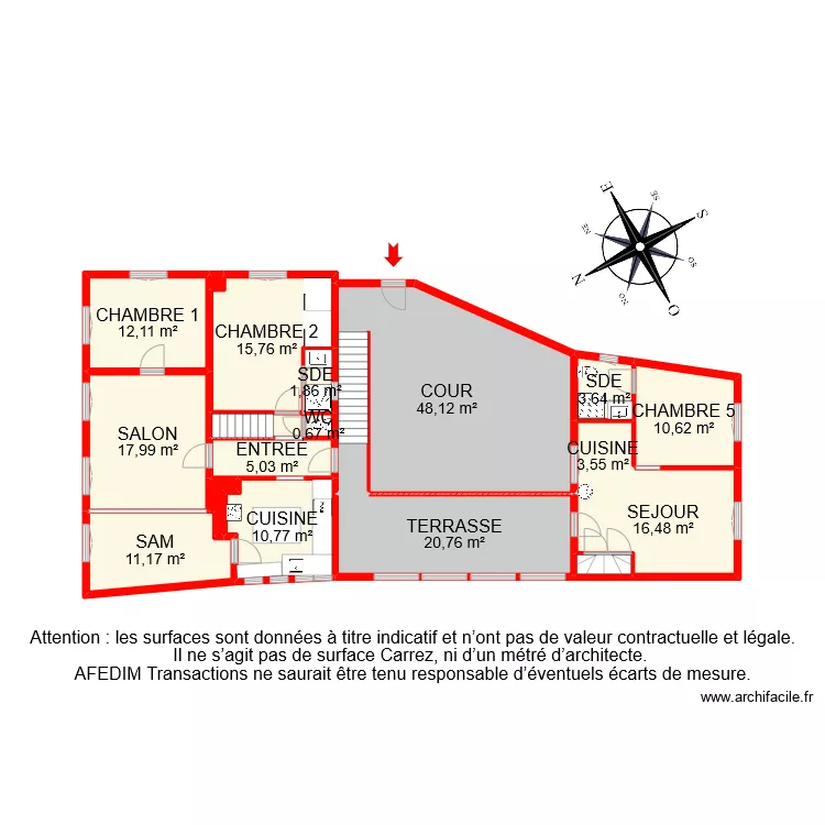 BI 9828 RDC. Plan de 