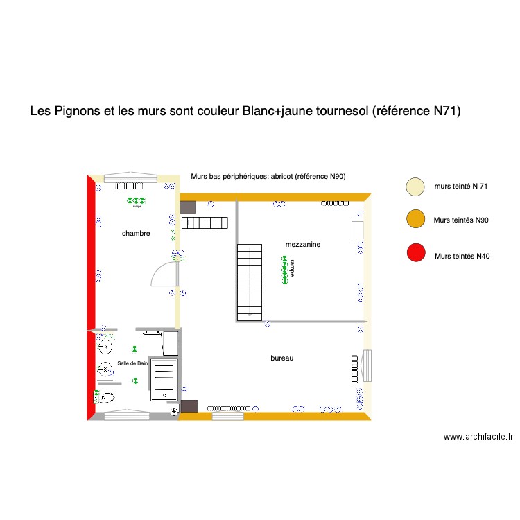 ETAGE couleurs murs. Plan de 0 pièce et 0 m2