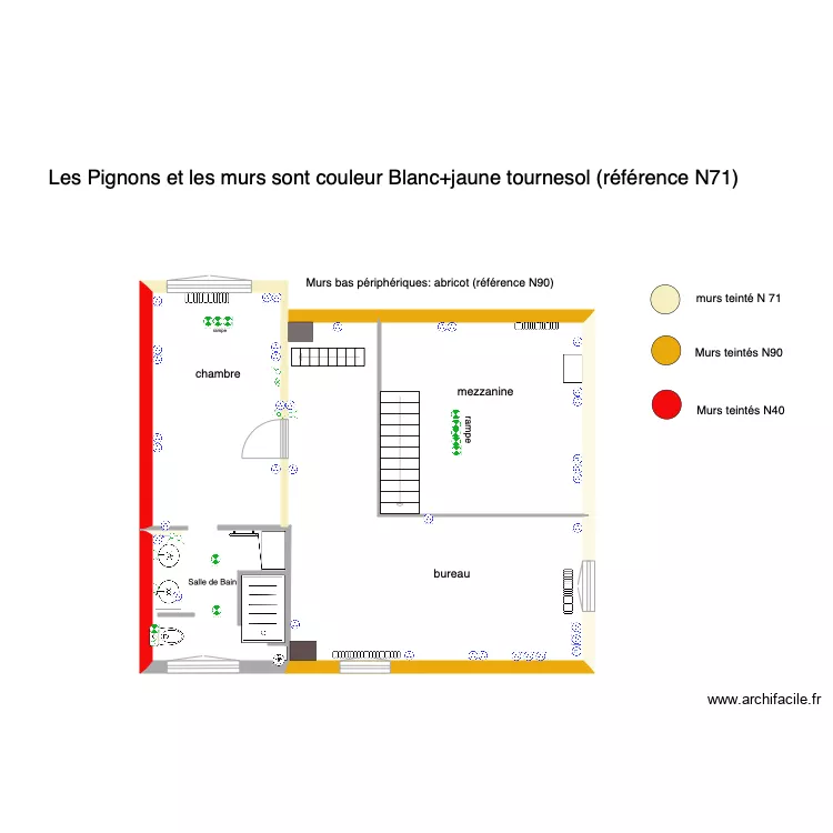 ETAGE couleurs murs. Plan de 