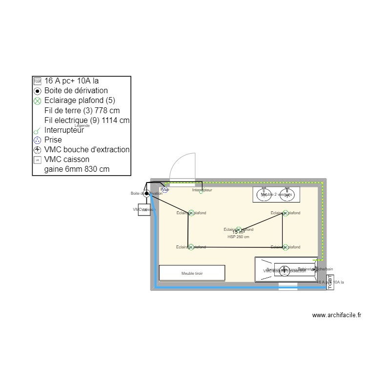 Salle d'eau Cristian D . Plan de 0 pièce et 0 m2