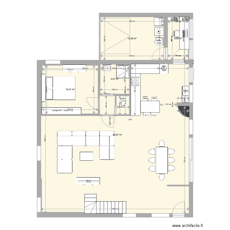 33 4 chambres. Plan de 11 pièces et 194 m2