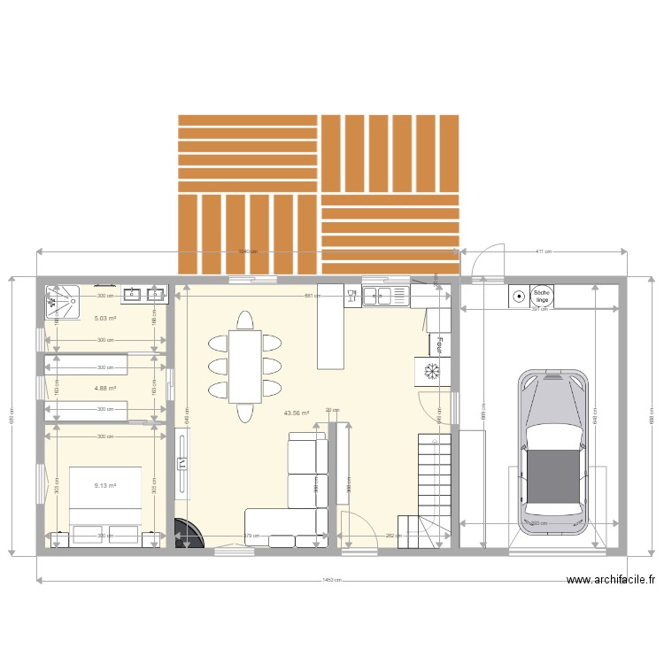 maison 100 m2. Plan de 0 pièce et 0 m2