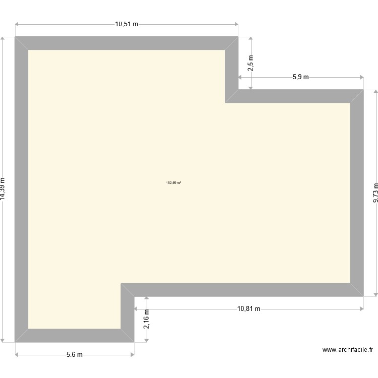 vieux chai. Plan de 1 pièce et 162 m2