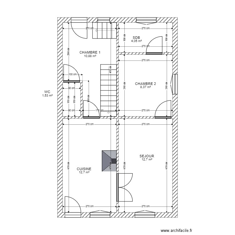 FOURNEL MULLER RDC. Plan de 0 pièce et 0 m2