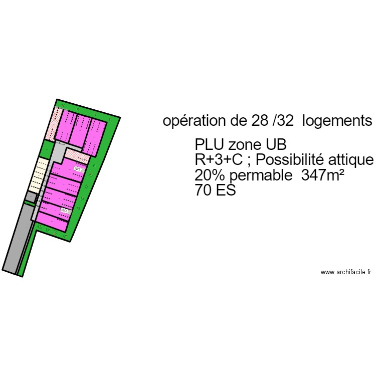 TESSIER STE MARIE . Plan de 18 pièces et 1566 m2