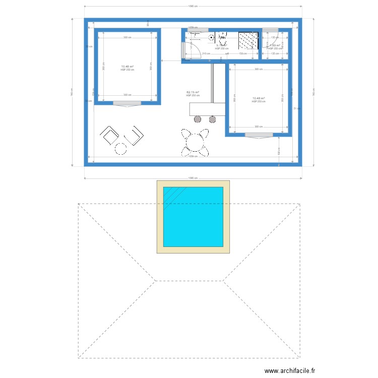 bungalow1. Plan de 0 pièce et 0 m2