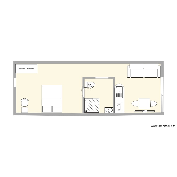plan T2 PA. Plan de 0 pièce et 0 m2