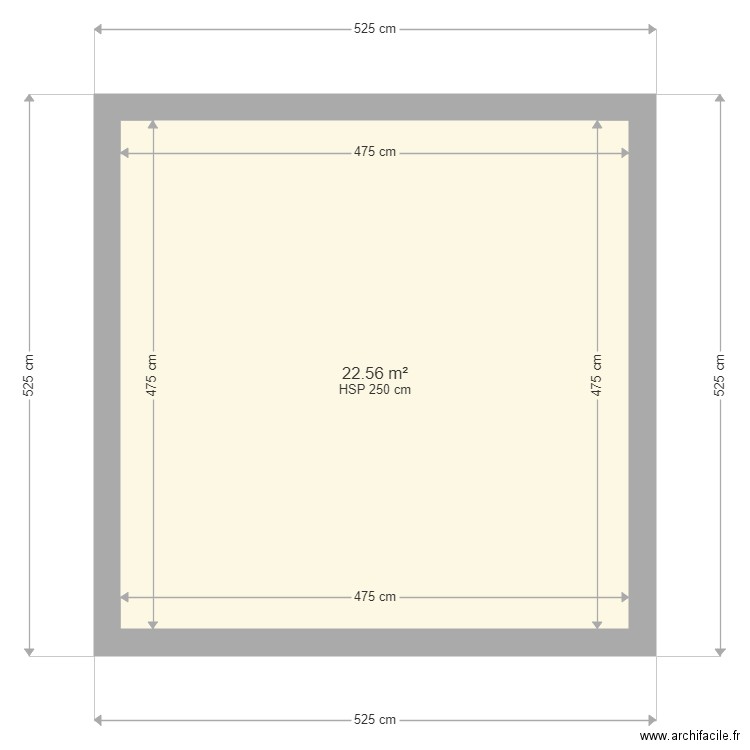 alfa. Plan de 1 pièce et 23 m2