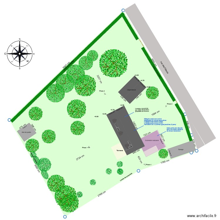 Plan de masse - DP2. Plan de 4 pièces et 148 m2