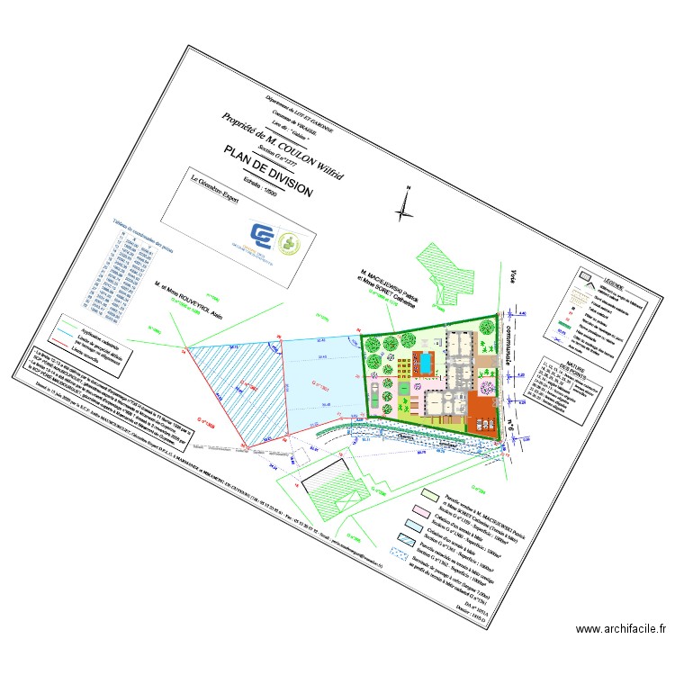 MARMANDE 1. Plan de 18 pièces et 370 m2