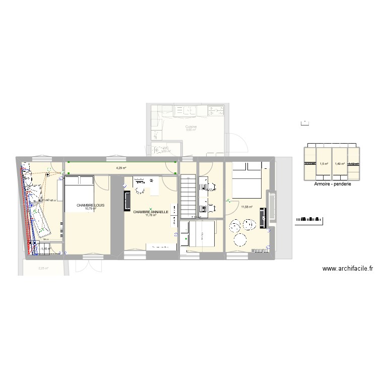 hommetz. Plan de 50 pièces et 597 m2