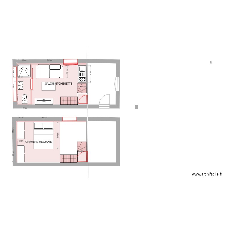 Projet réhabiltation garage en studio Aménagement. Plan de 0 pièce et 0 m2