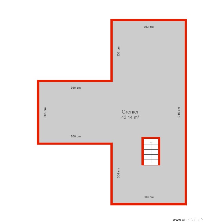 BI 6052 grenier côté. Plan de 0 pièce et 0 m2