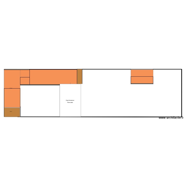 Projet plan de toiture . Plan de 3 pièces et 71 m2