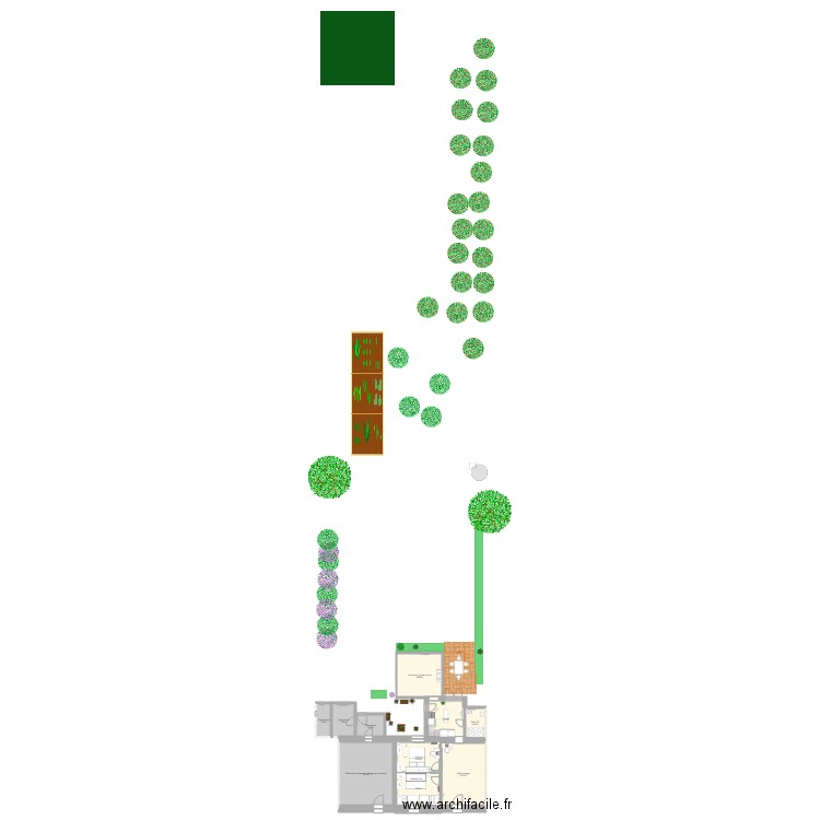 jardin. Plan de 0 pièce et 0 m2