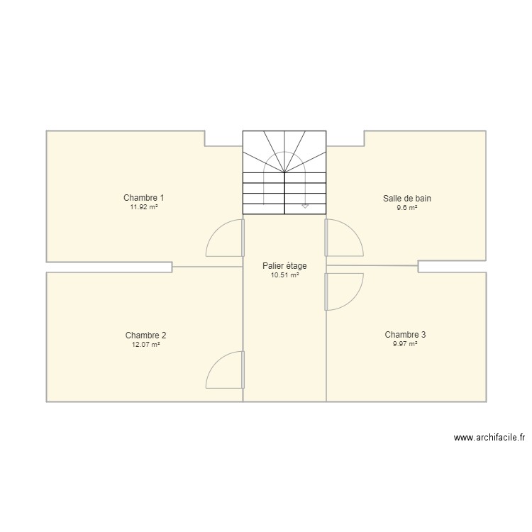 Maison étage. Plan de 0 pièce et 0 m2