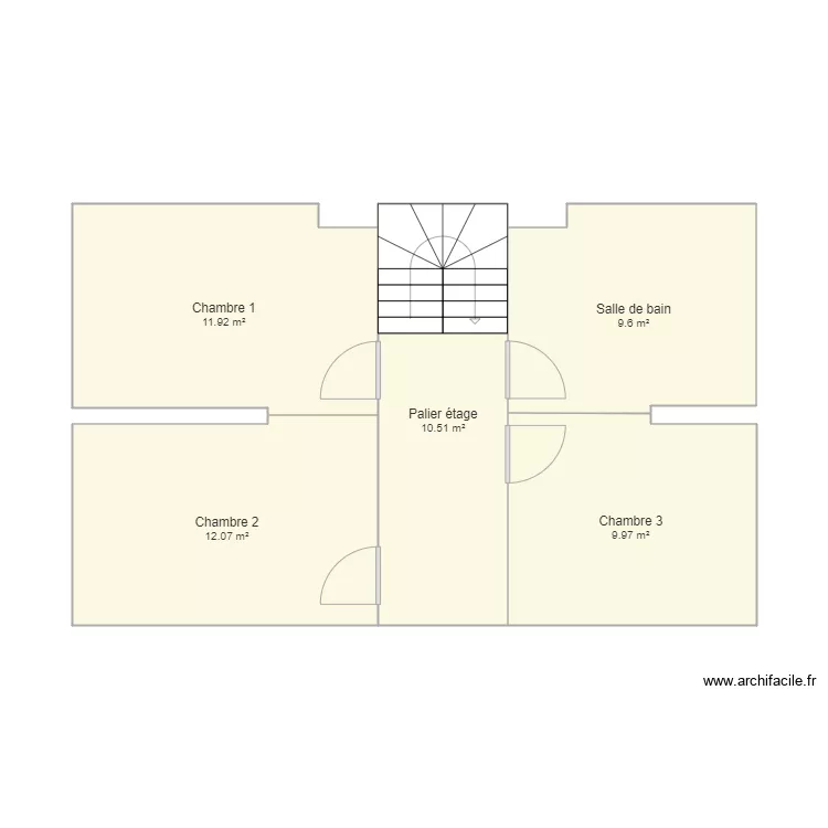 Maison &eacute;tage. Plan de 