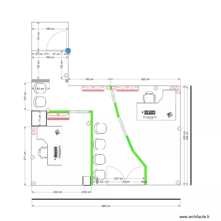 bureau. Plan de 