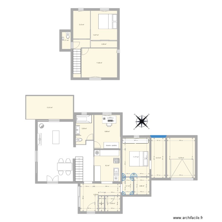 Maison StP 2021. Plan de 17 pièces et 120 m2