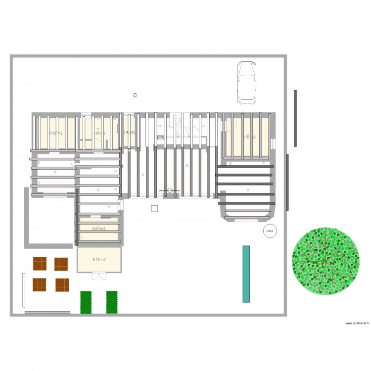 maison terre paille 2. Plan de 0 pièce et 0 m2